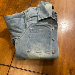 SHEIN Button front denim jumpsuit